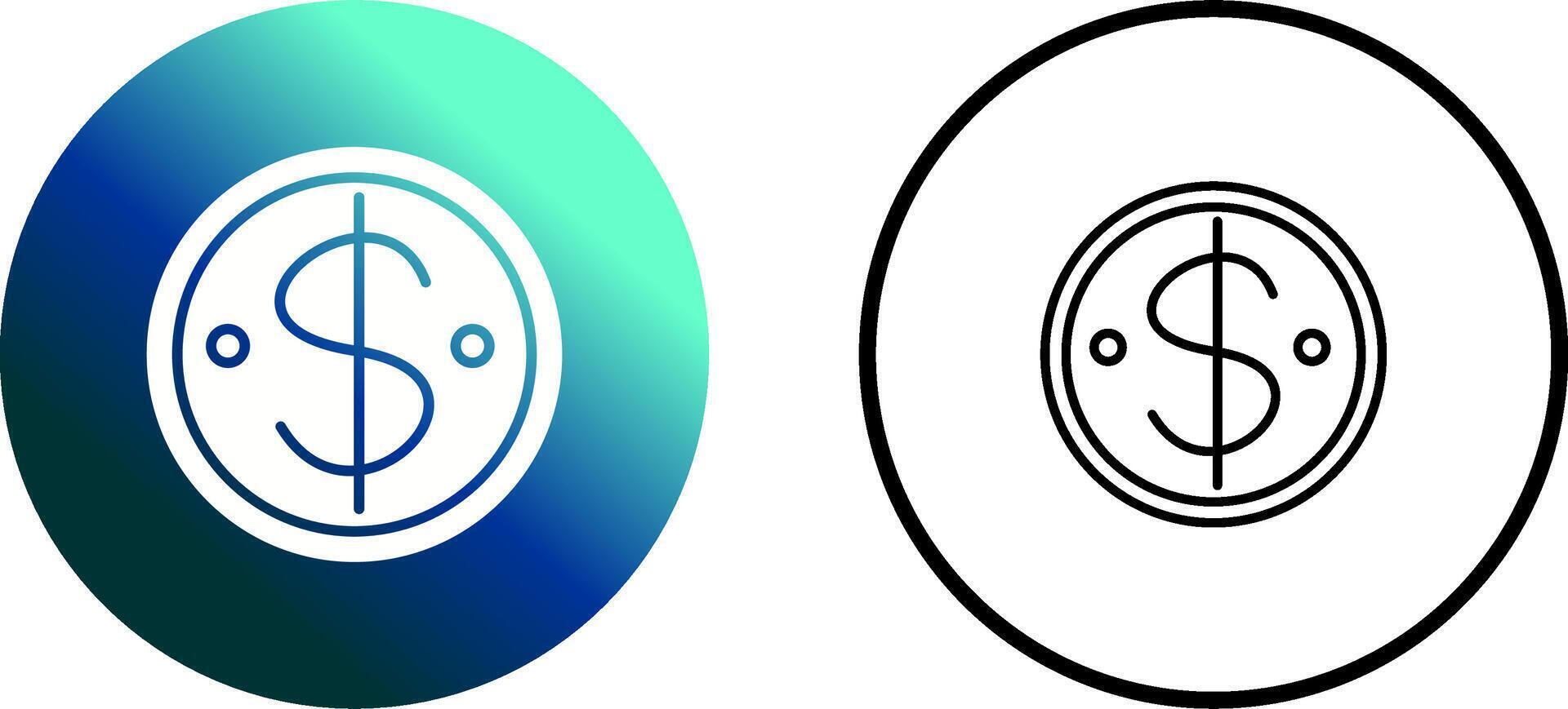 Dollar Coin Vector Icon