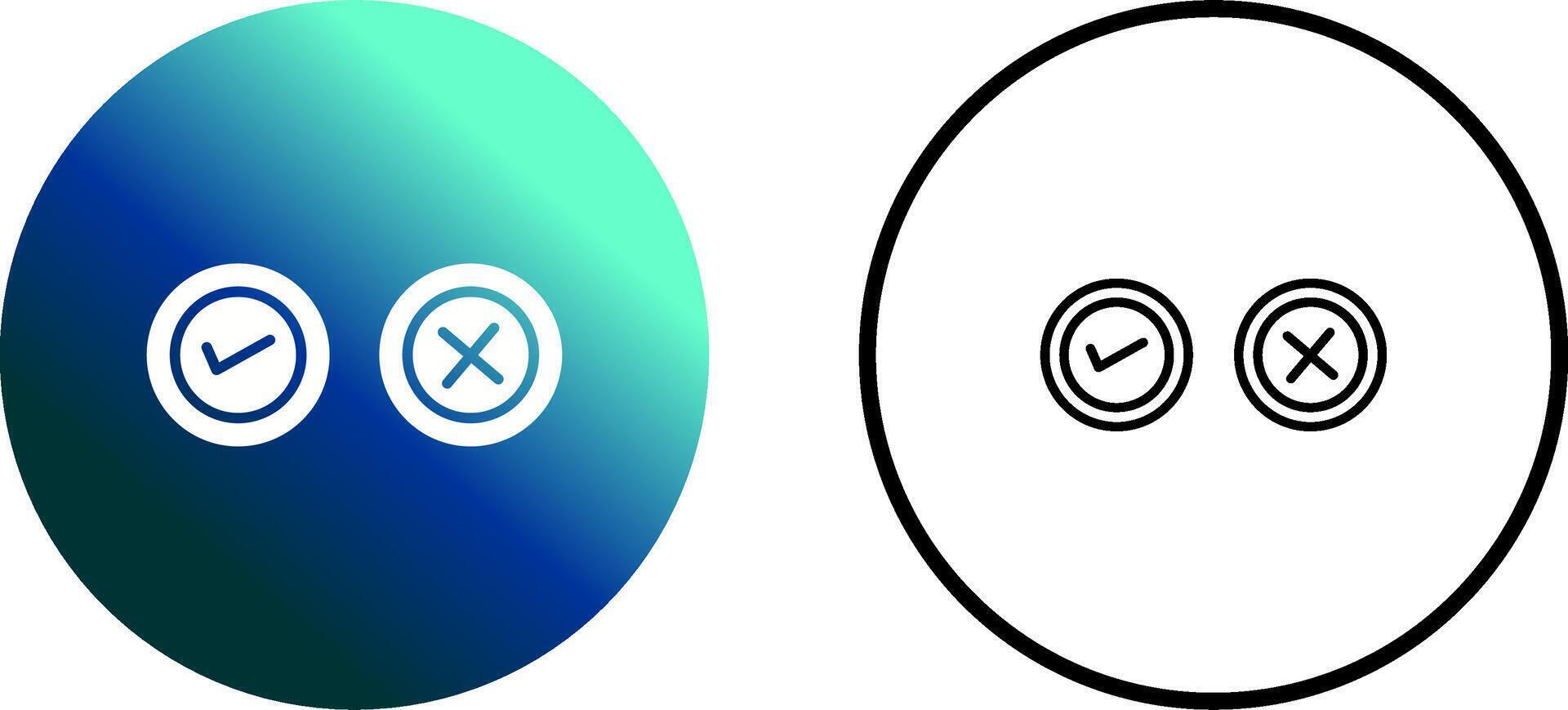 Yes No Option Vector Icon