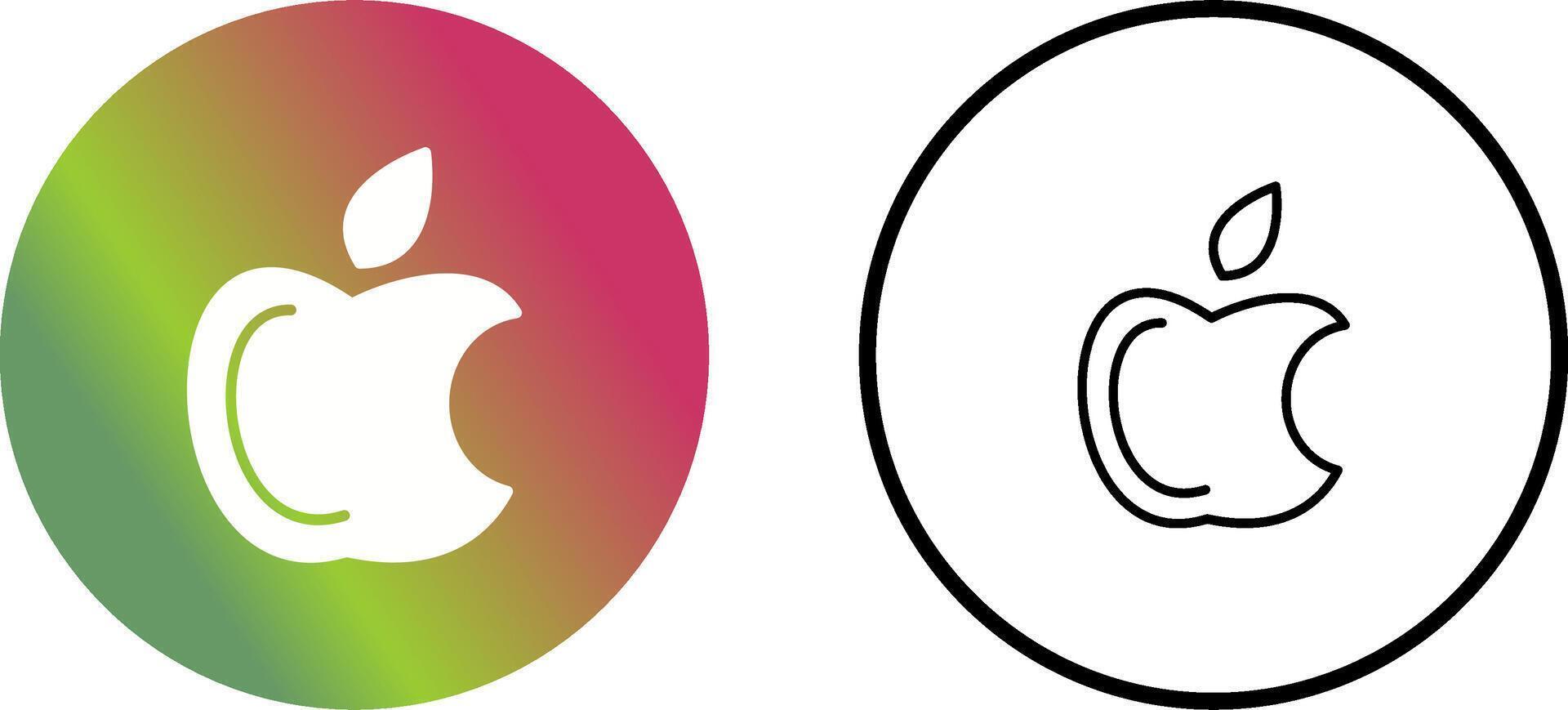 manzana logo vector icono