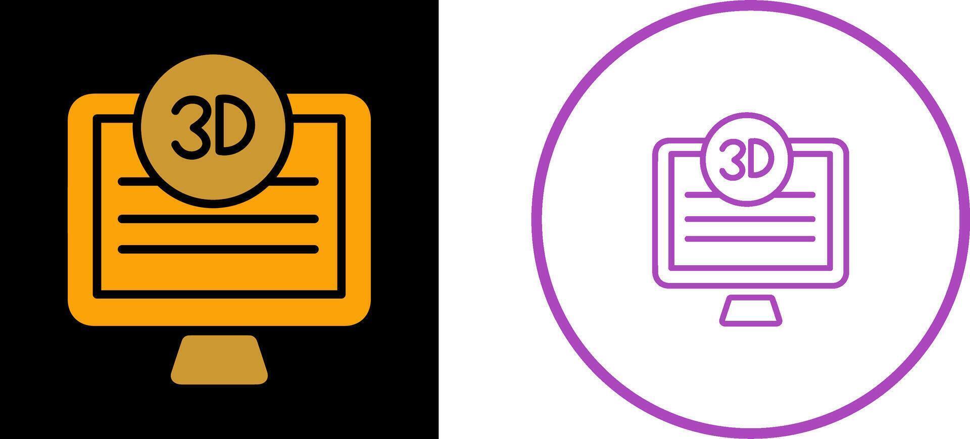 3D Quality Screen Vector Icon