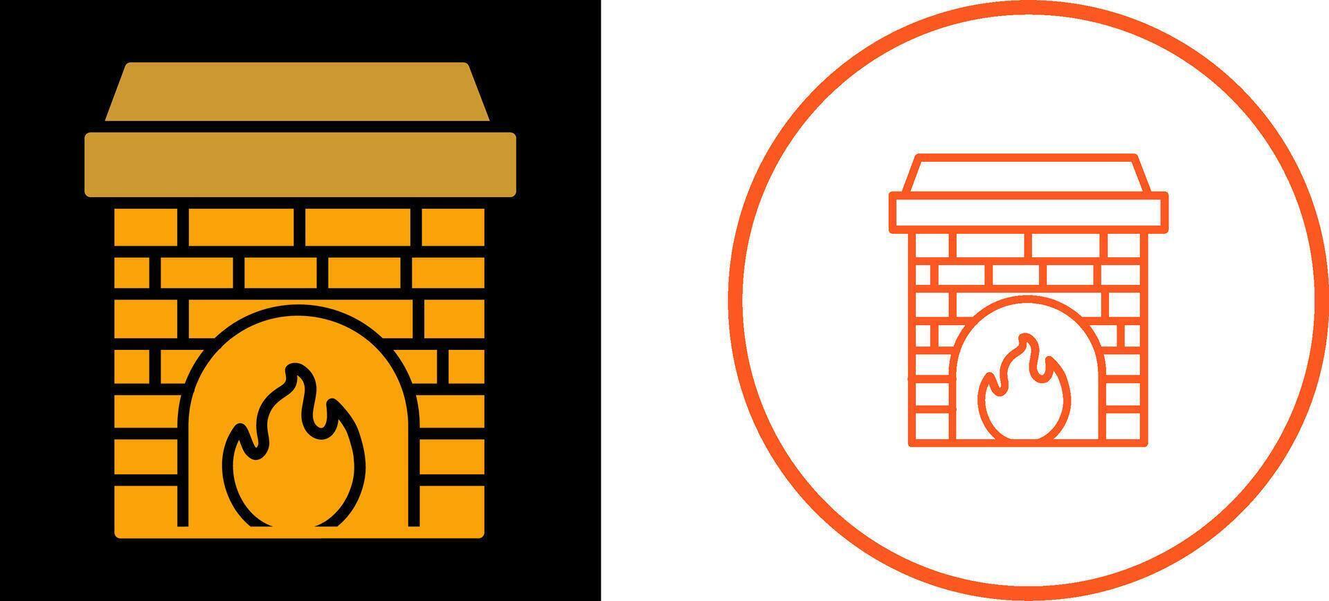 Fireplace Vector Icon