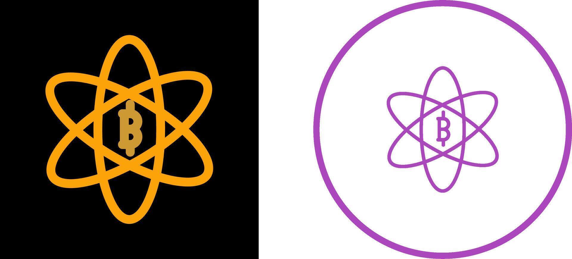 Bitcoin Science Vector Icon