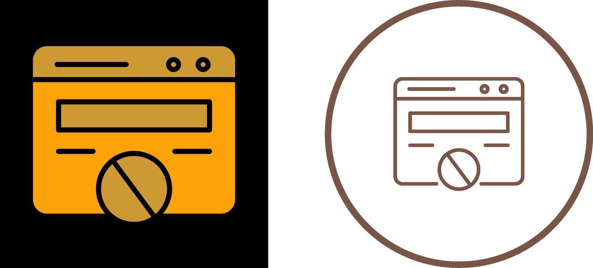 Block Website Vector Icon