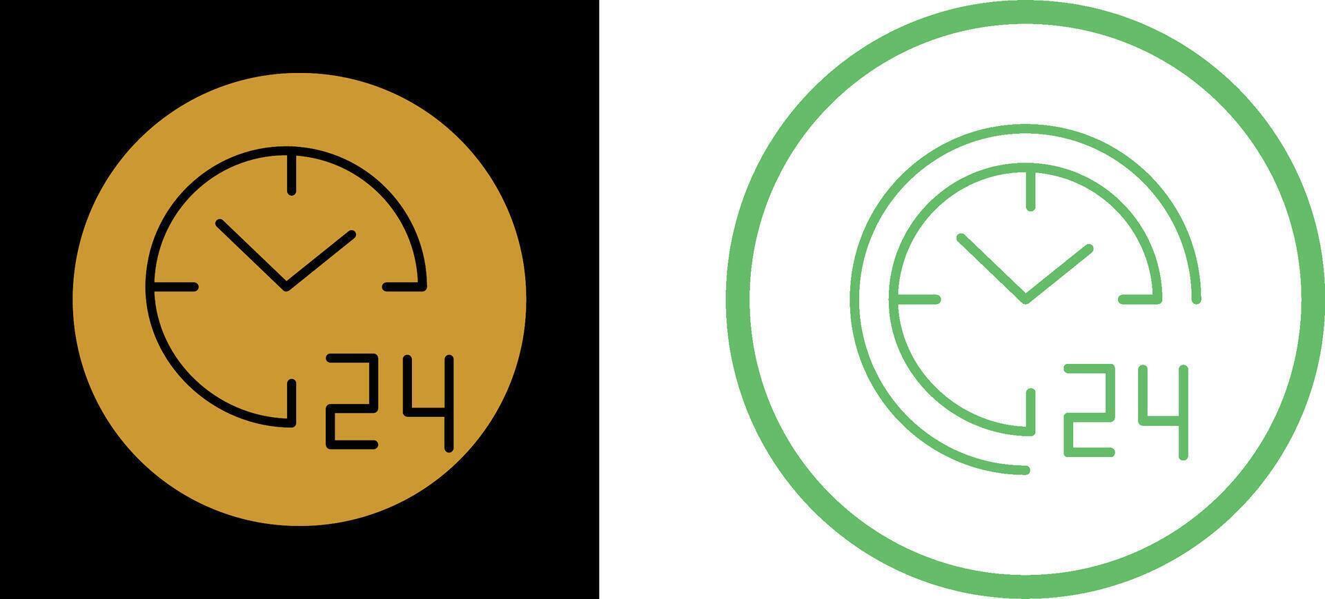 24 hours Vector Icon