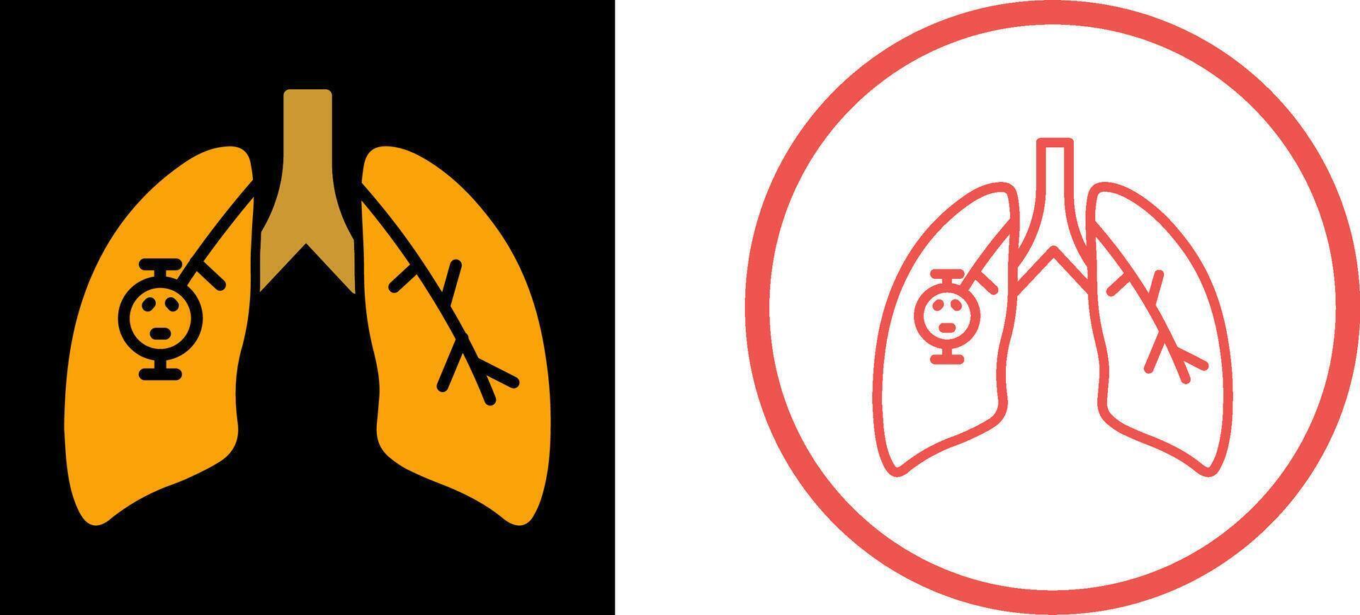 Lung Cancer Vector Icon