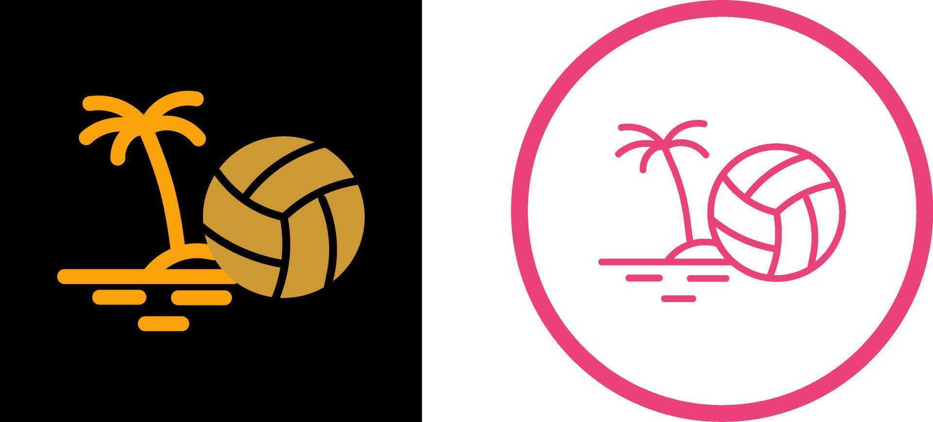 Beach Volleyball Vector Icon