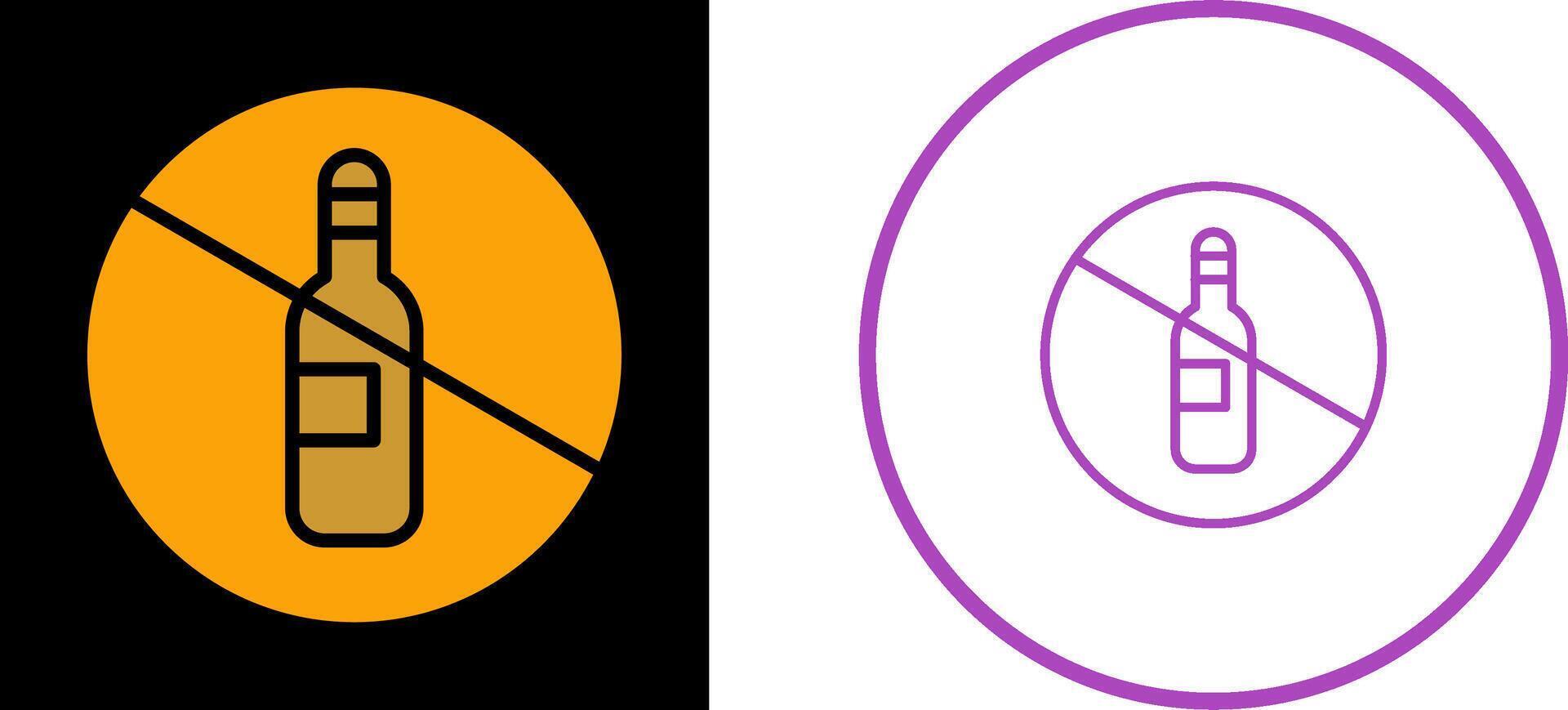 No Drinking Vector Icon