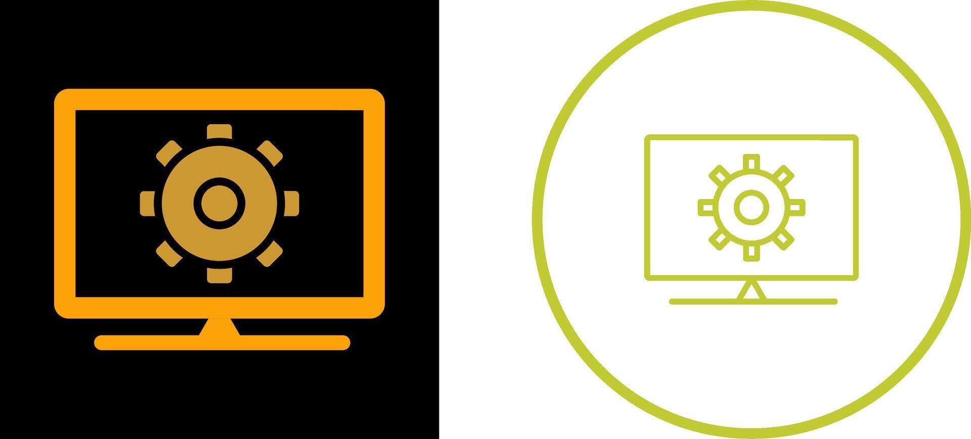 Computer Settings Vector Icon