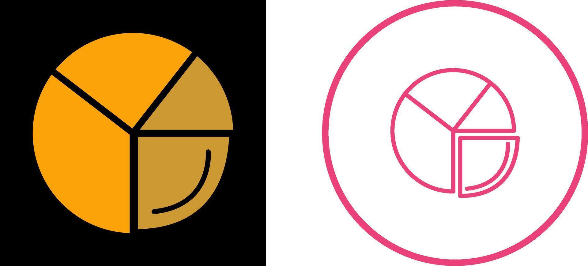 icono de vector de análisis de gráfico circular