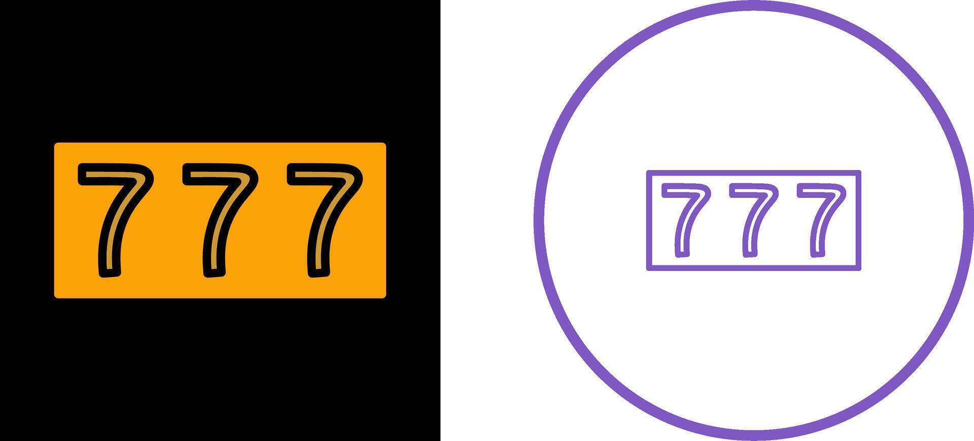 Triple Sevens Vector Icon