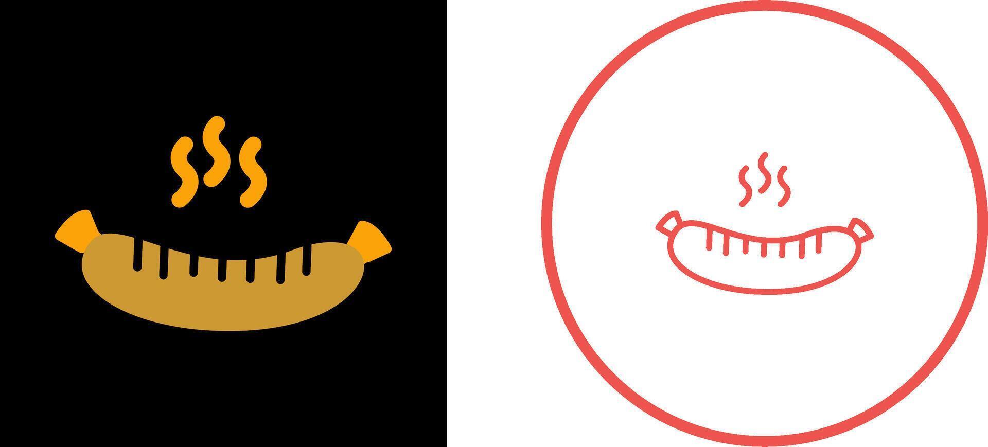 Hot Sausage Vector Icon