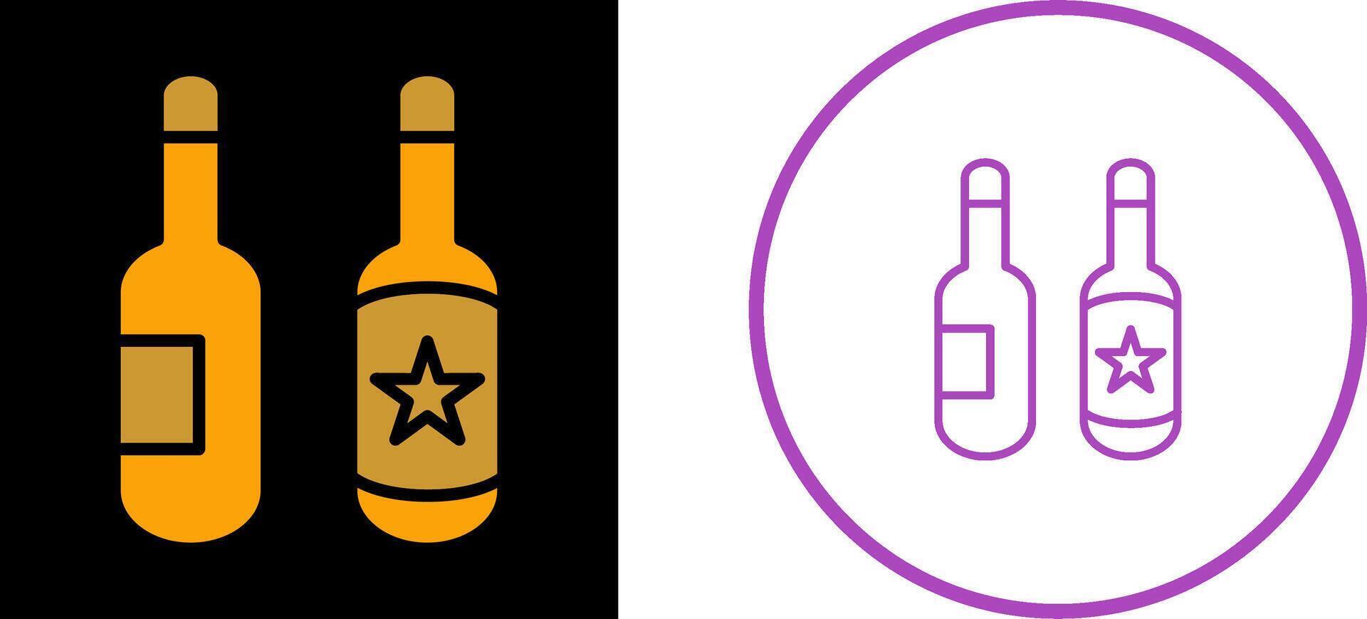 icono de vector de botellas de cerveza