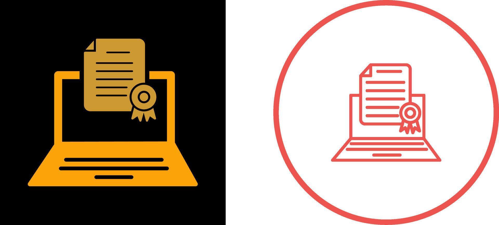Online Graduation Vector Icon
