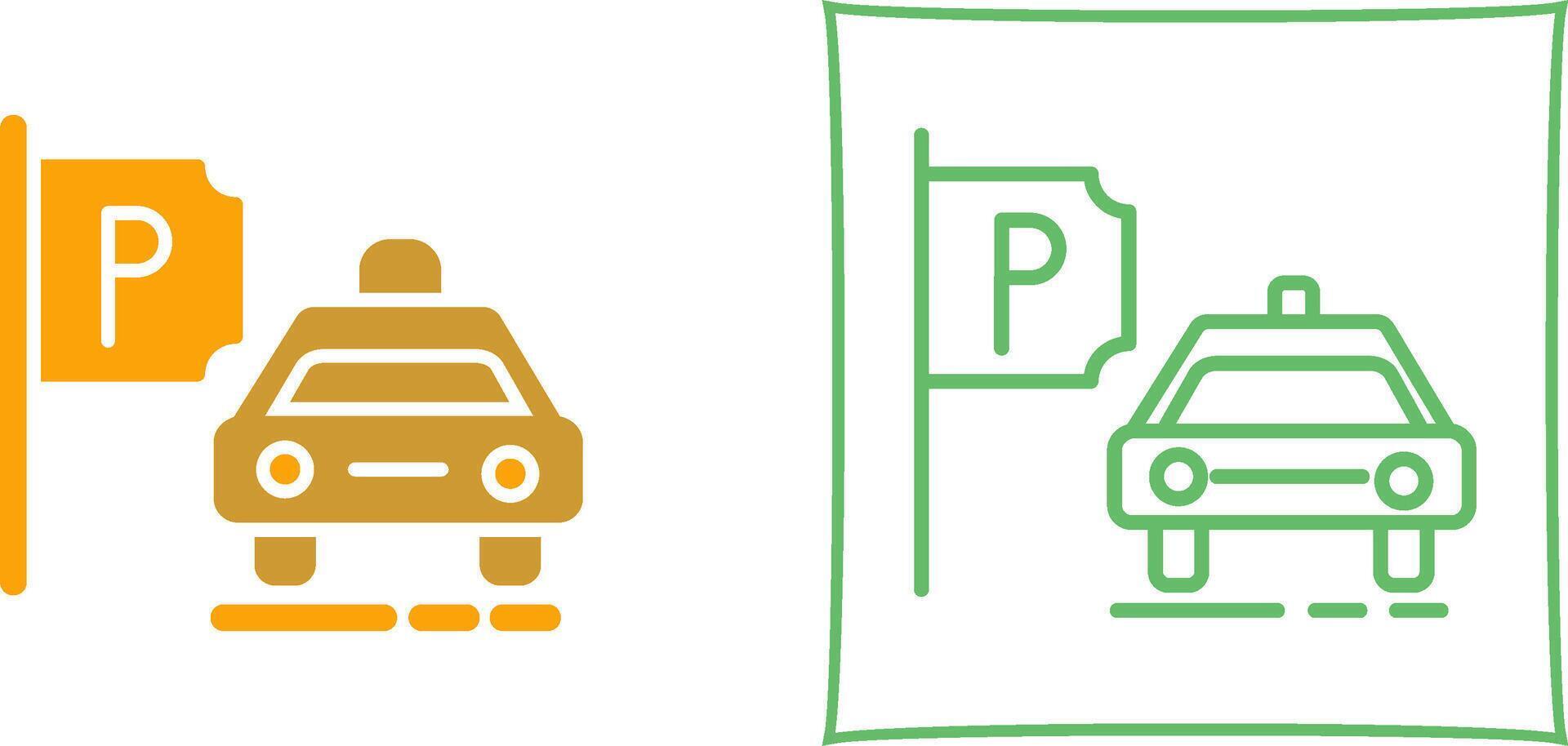 Taxi Stand Vector Icon