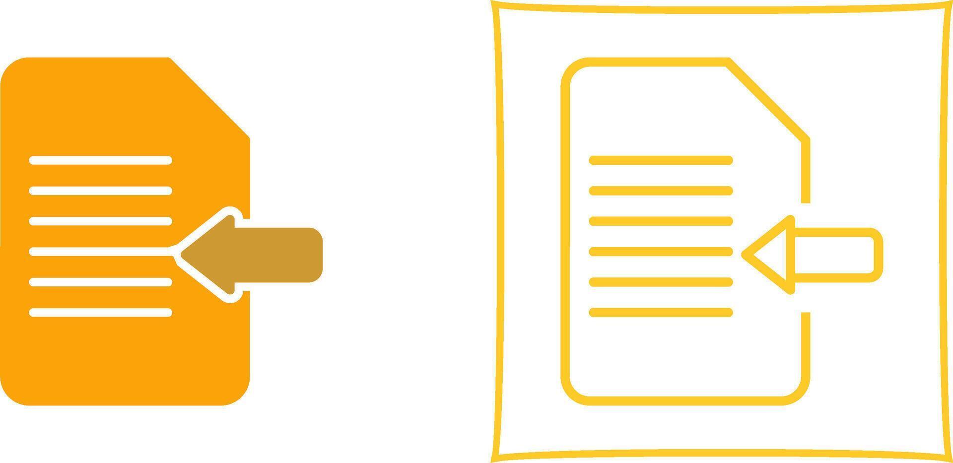 Import Document Vector Icon