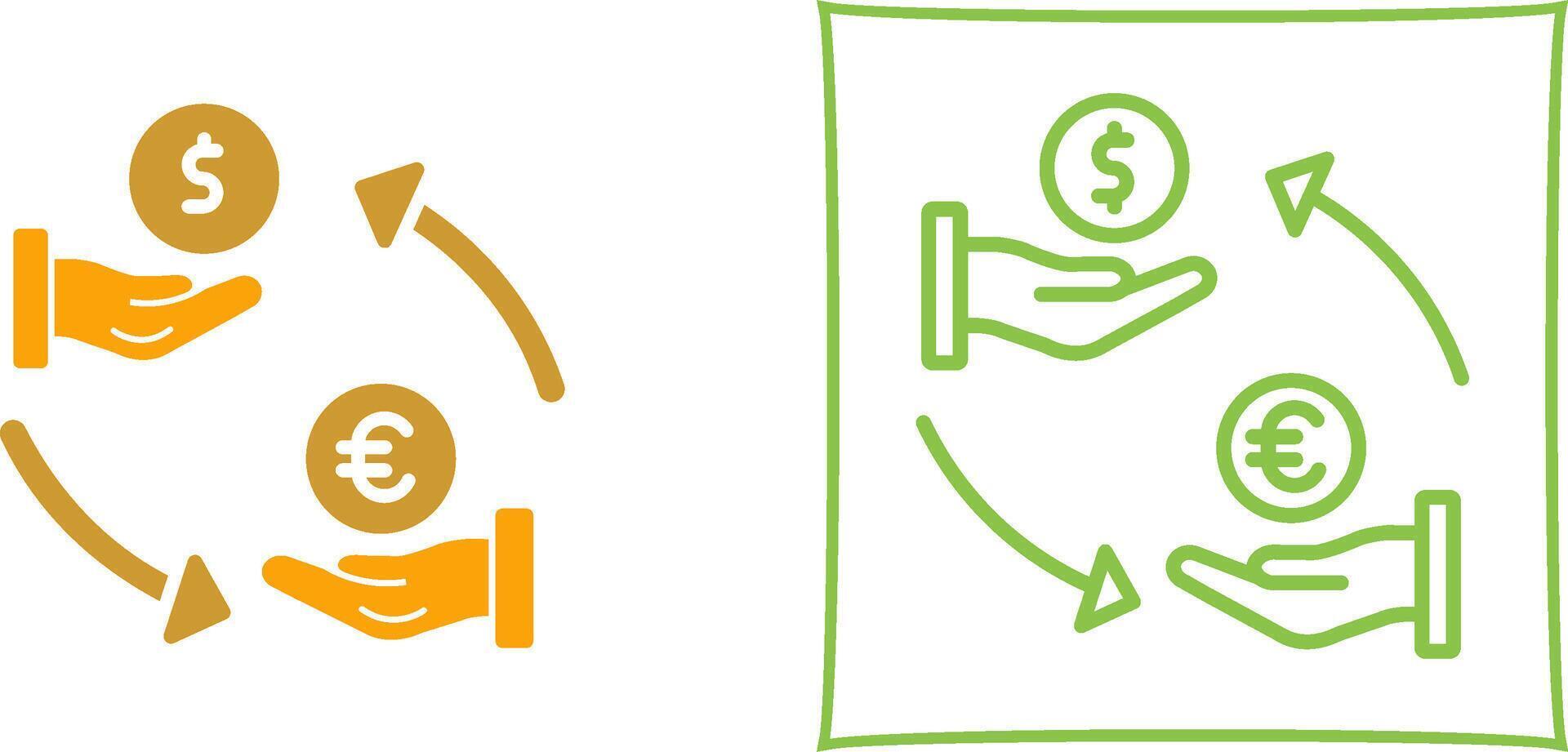 Dollar To Euro Vector Icon