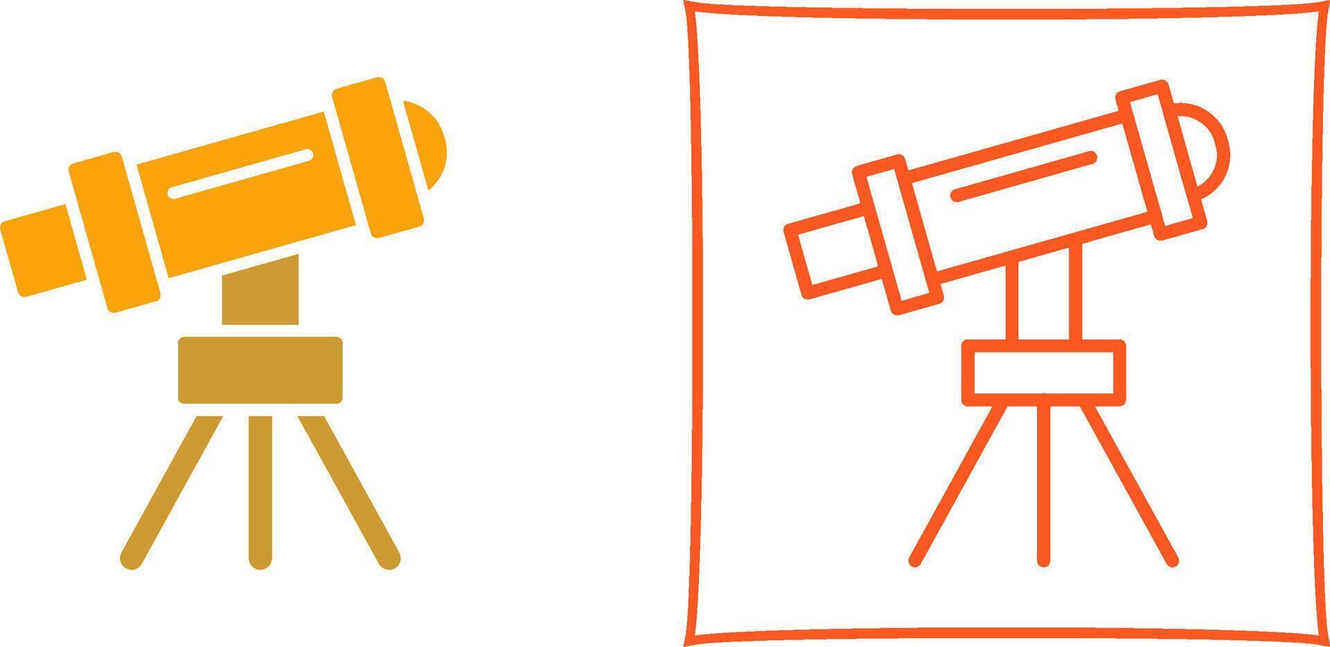 Telescope on Stand Vector Icon