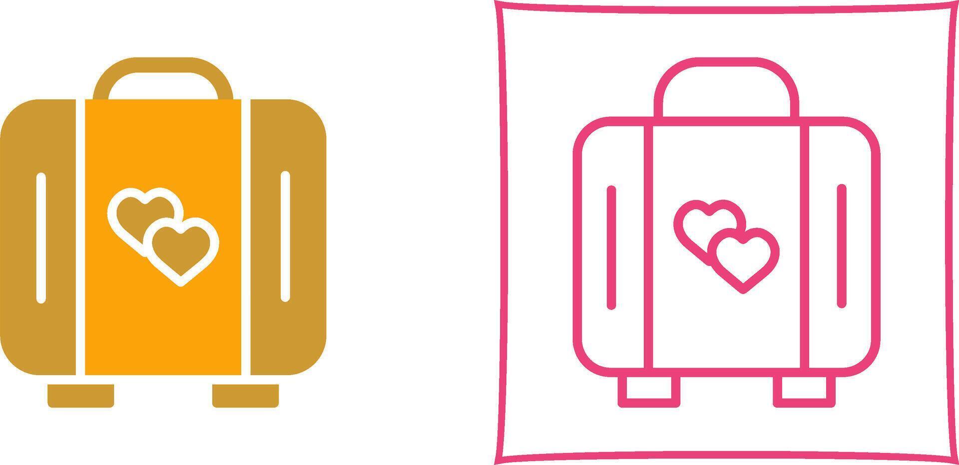 Lover Suitcase Vector Icon