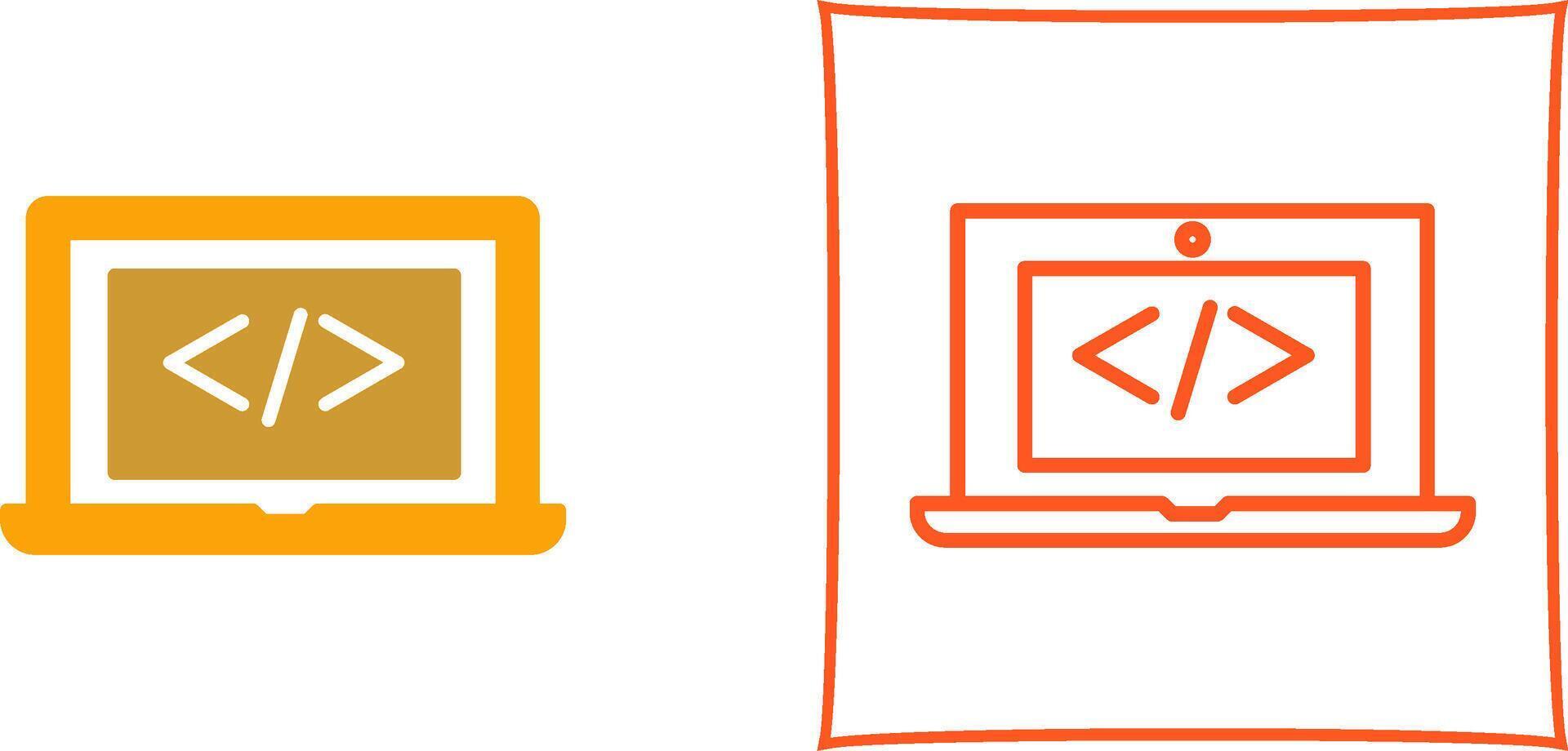 Coding Computer Vector Icon