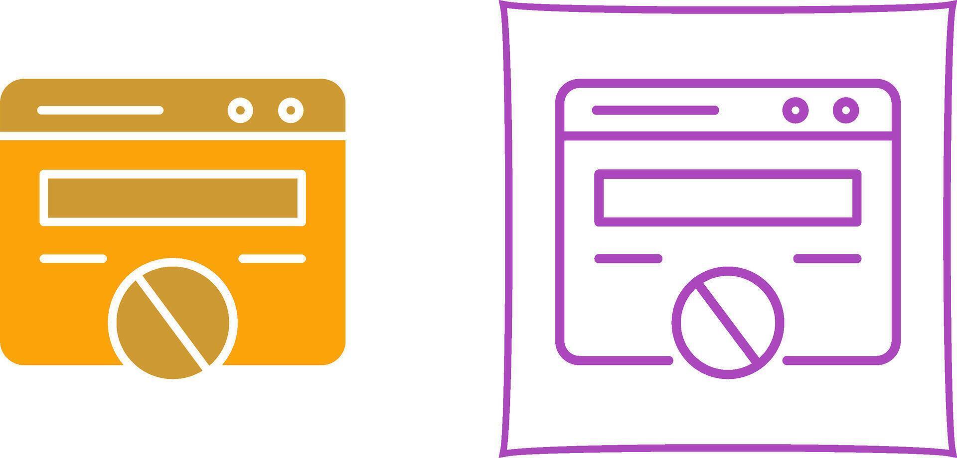 Block Website Vector Icon