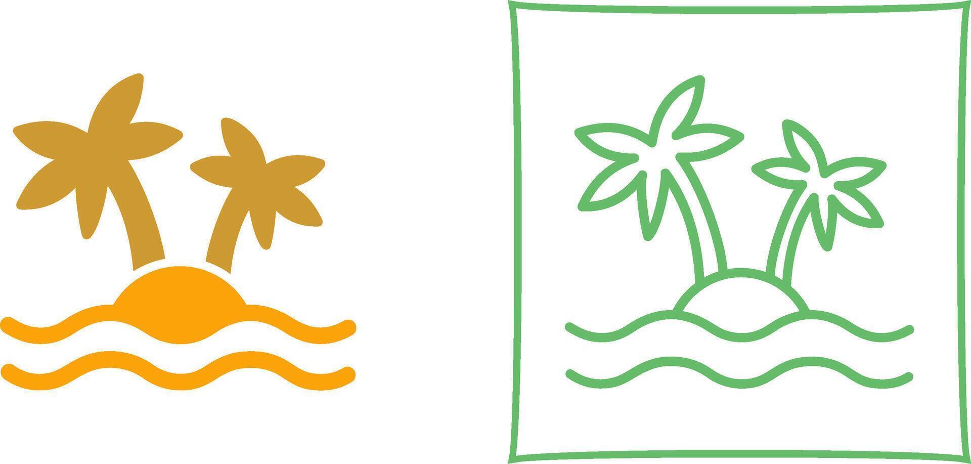 icono de vector de isla