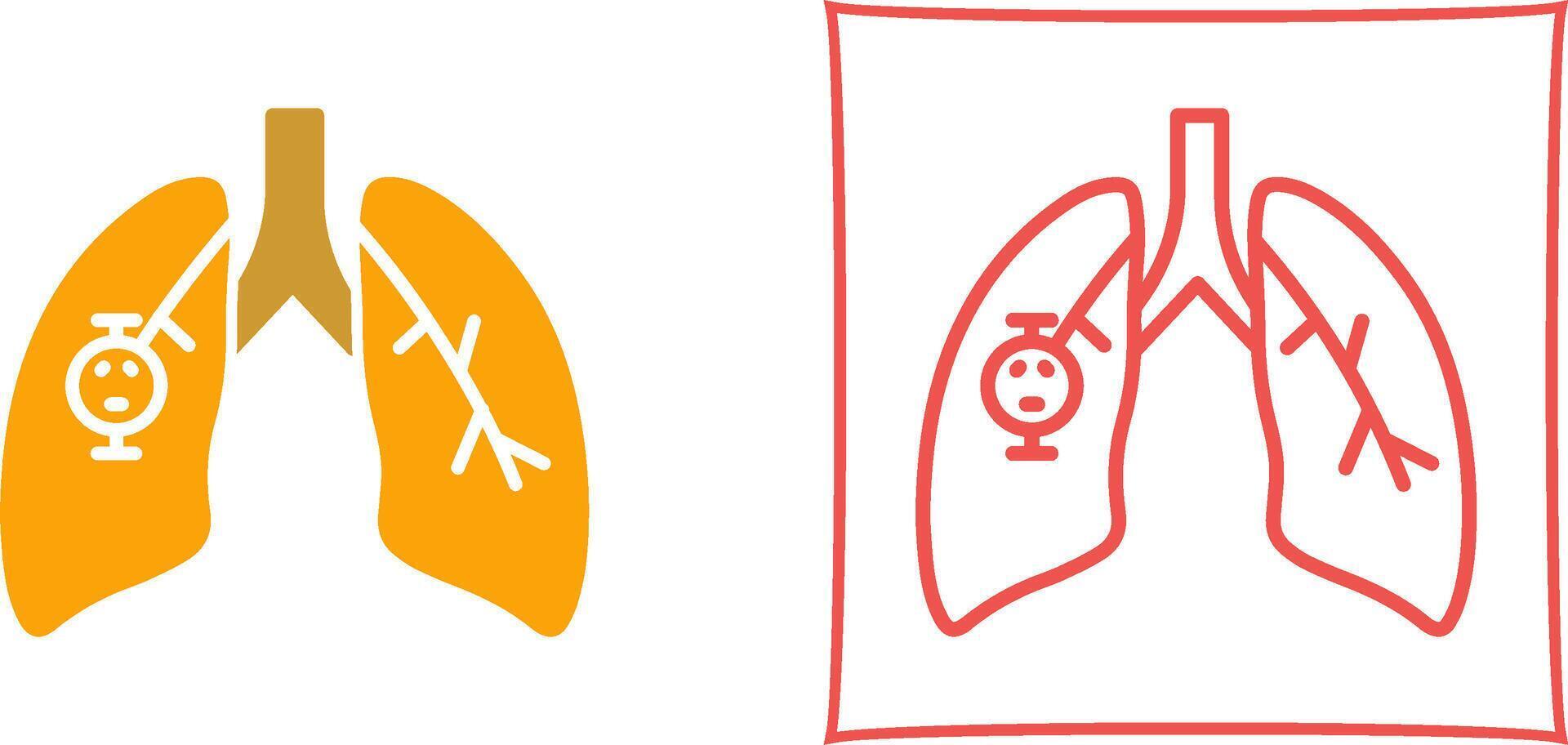 Lung Cancer Vector Icon