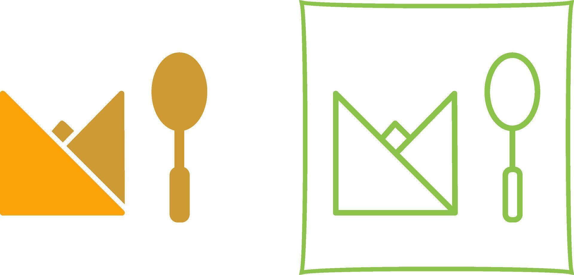 Spoon and Napkin Vector Icon