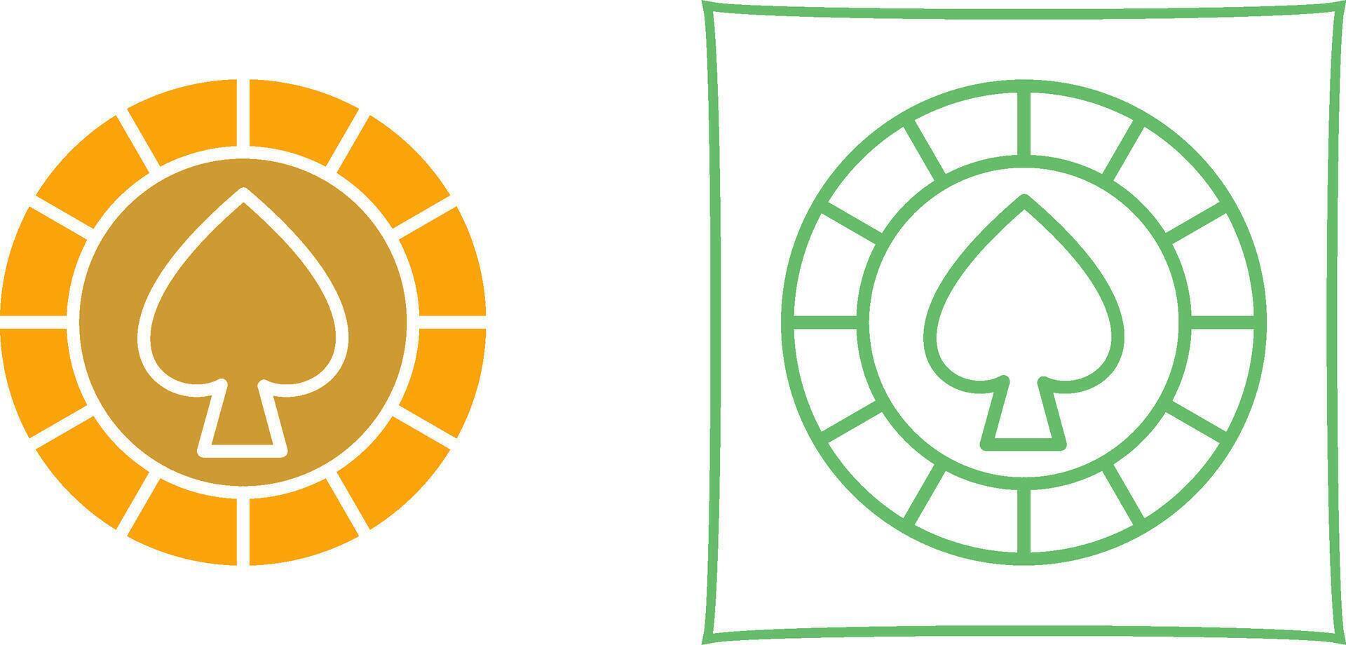 Spade Chip Vector Icon