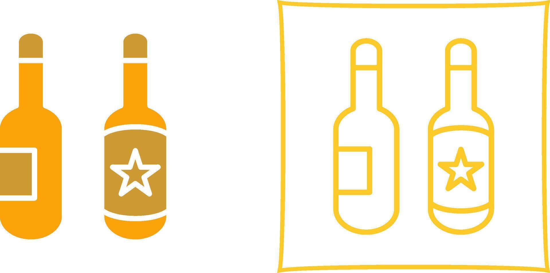 icono de vector de botellas de cerveza