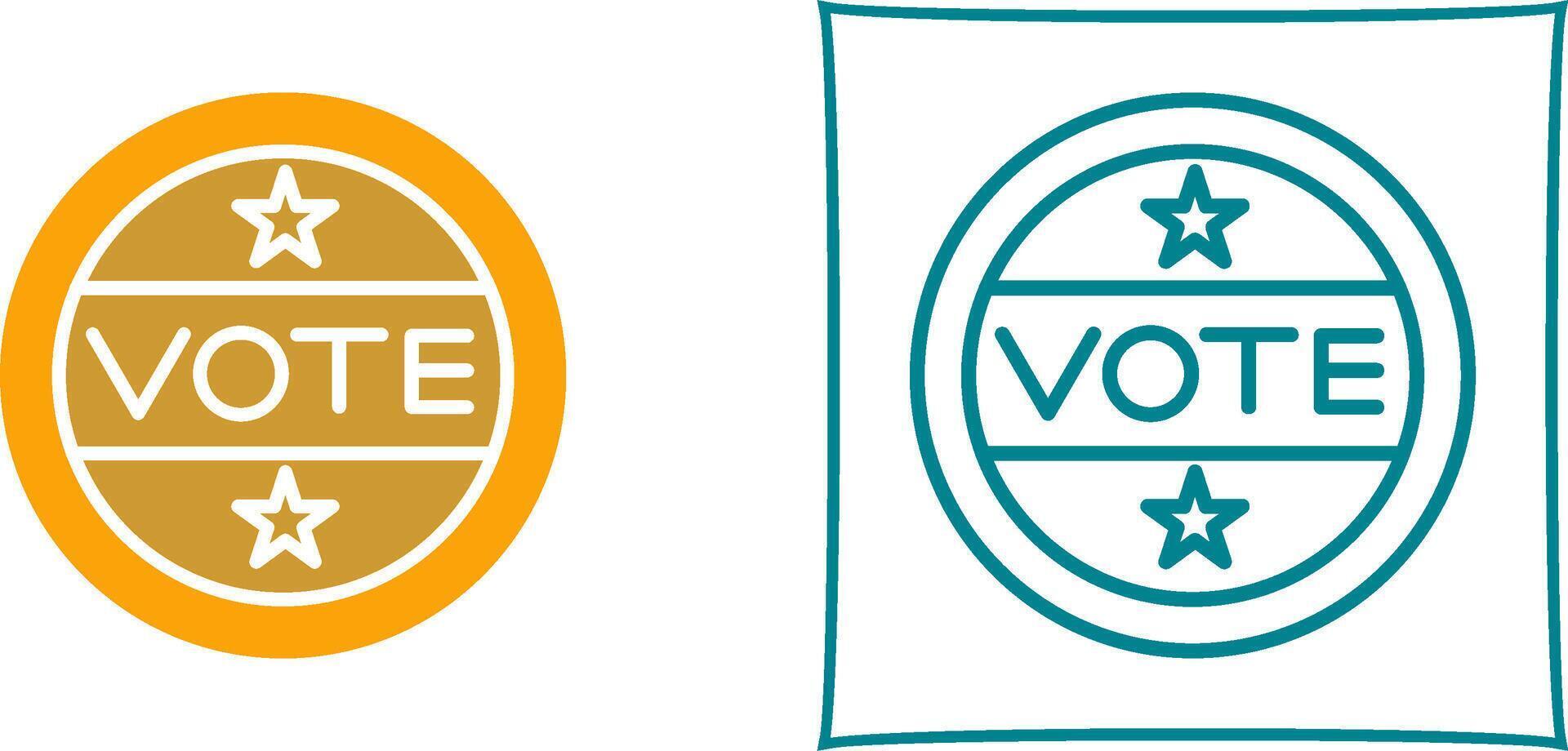 icono de vector de pegatina de voto