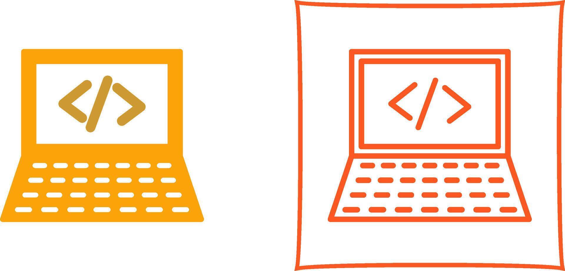 Writing Laptop Vector Icon