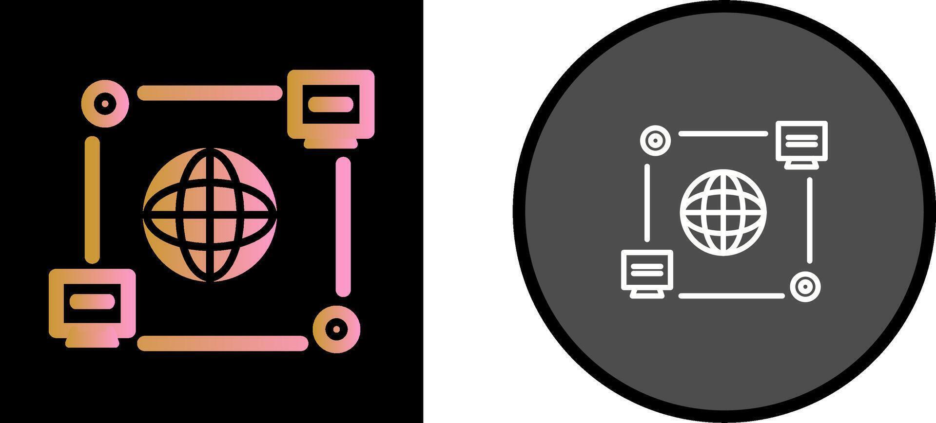 Computer Connection Vector Icon