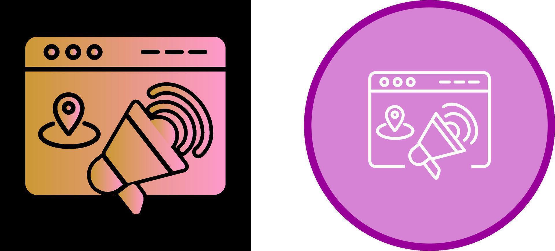 Location Web Advertising Vector Icon