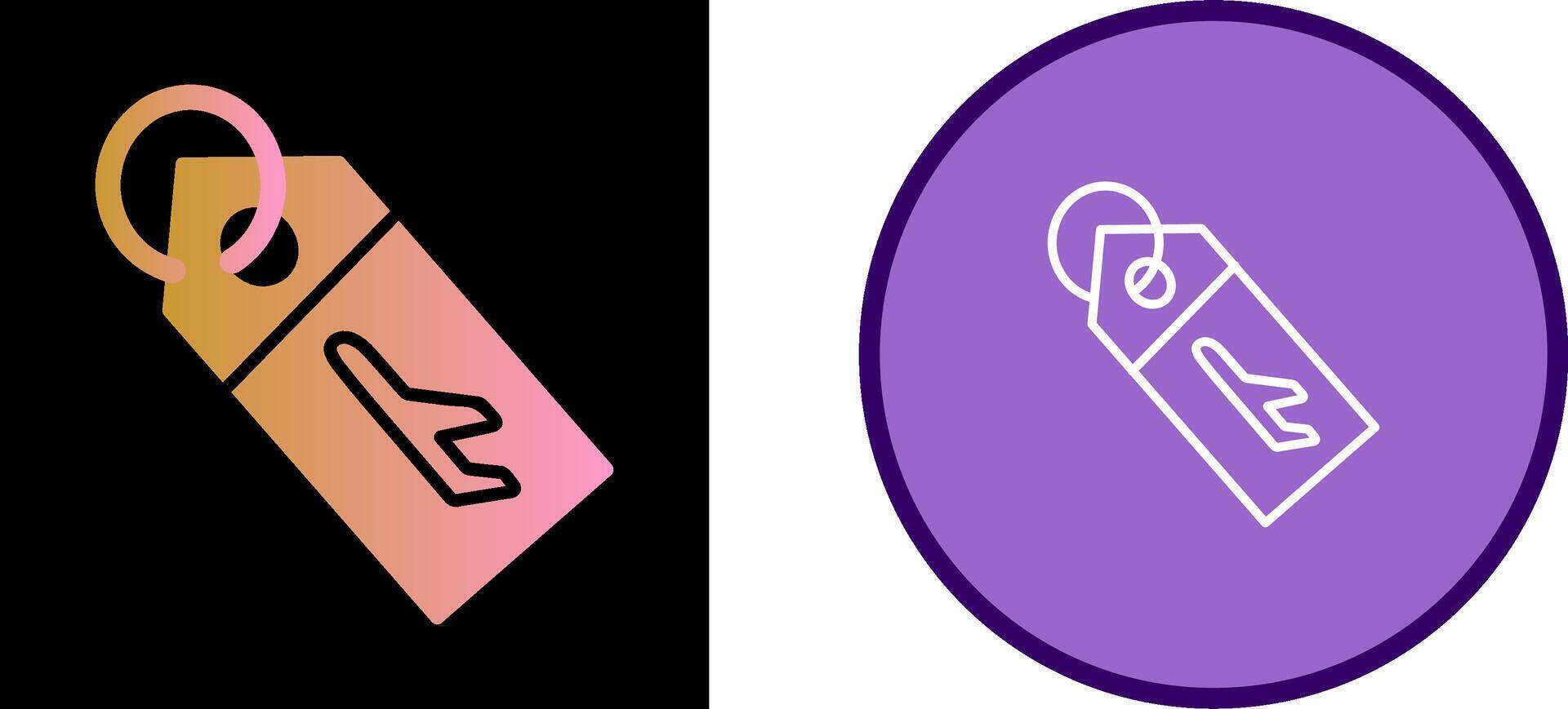 Luggage Tag Vector Icon