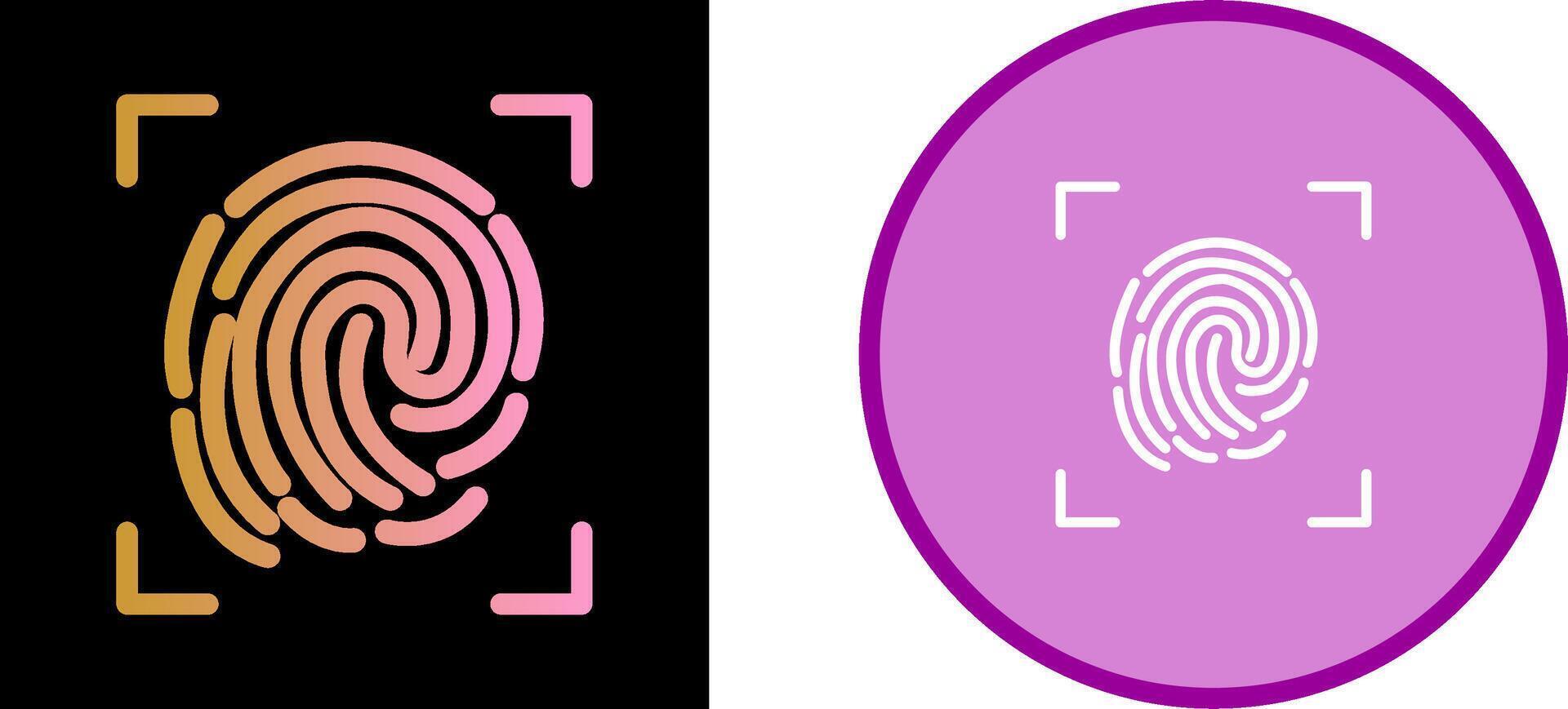 Fingerprint Lock Vector Icon