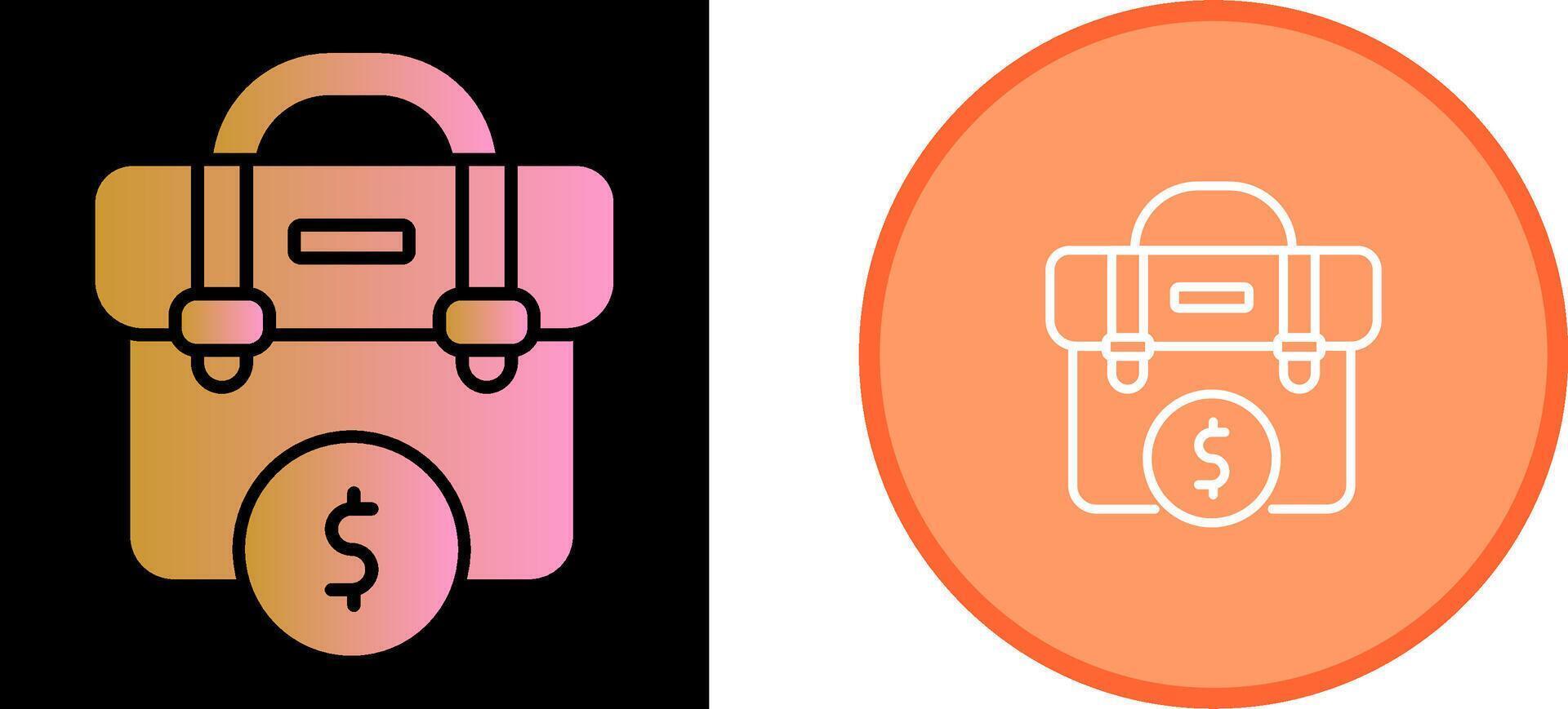 Dollar Briefcase Vector Icon