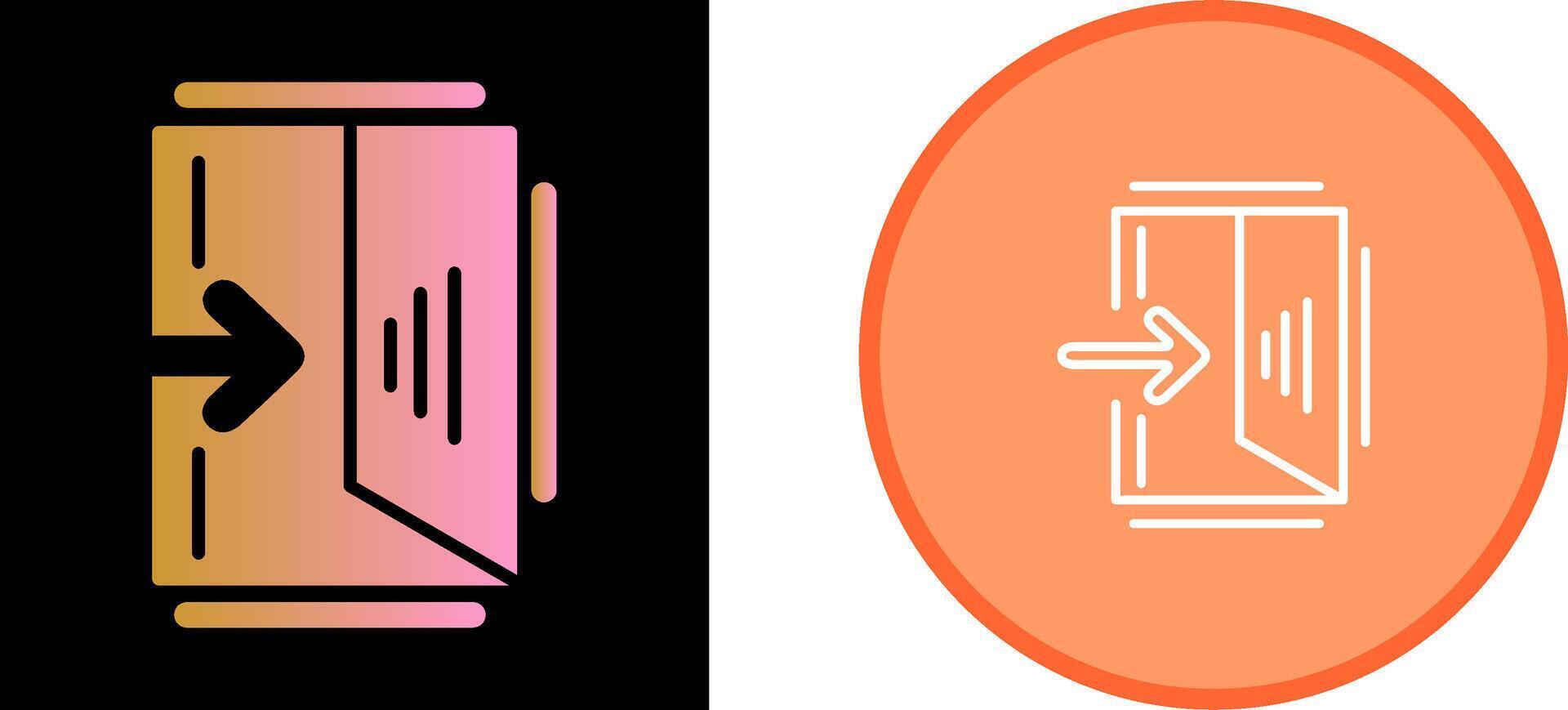 Exit Sign Vector Icon