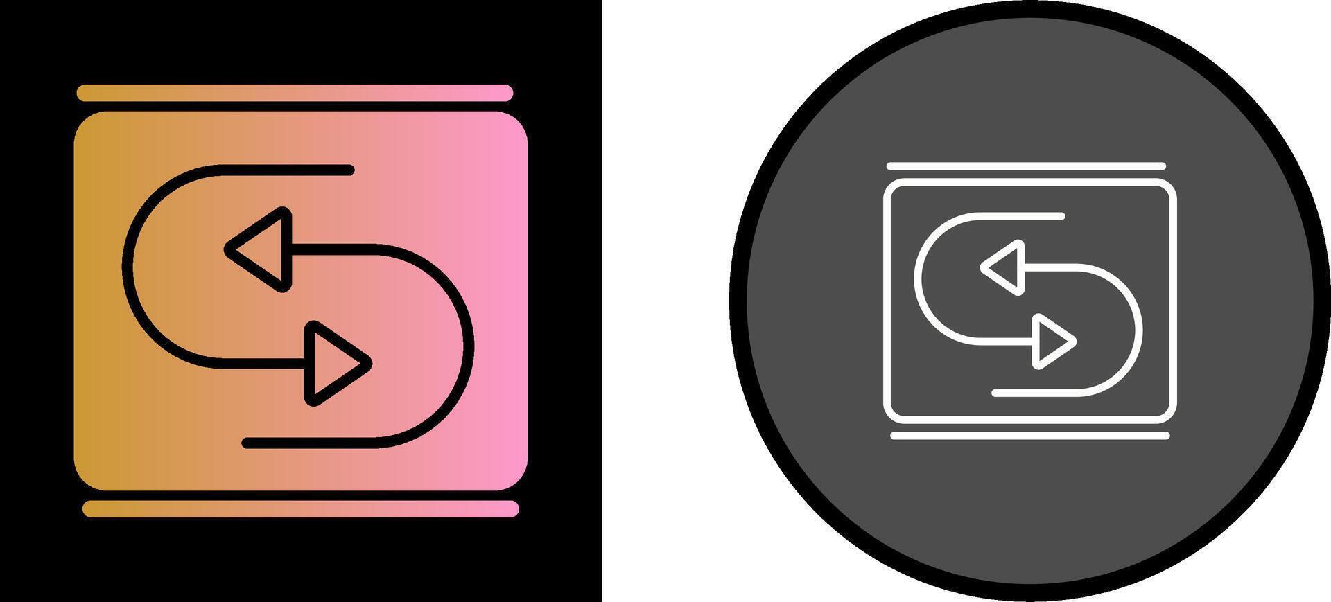Reverse Arrow Vector Icon