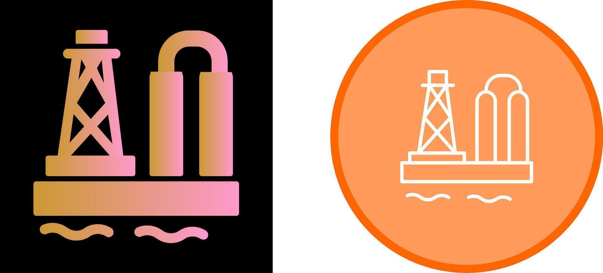 Oil Platform Vector Icon