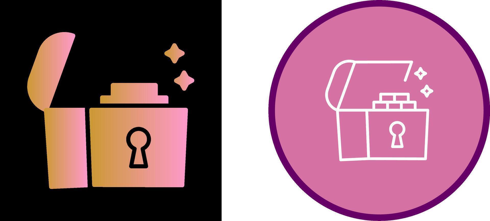 Open Treasure Box Vector Icon