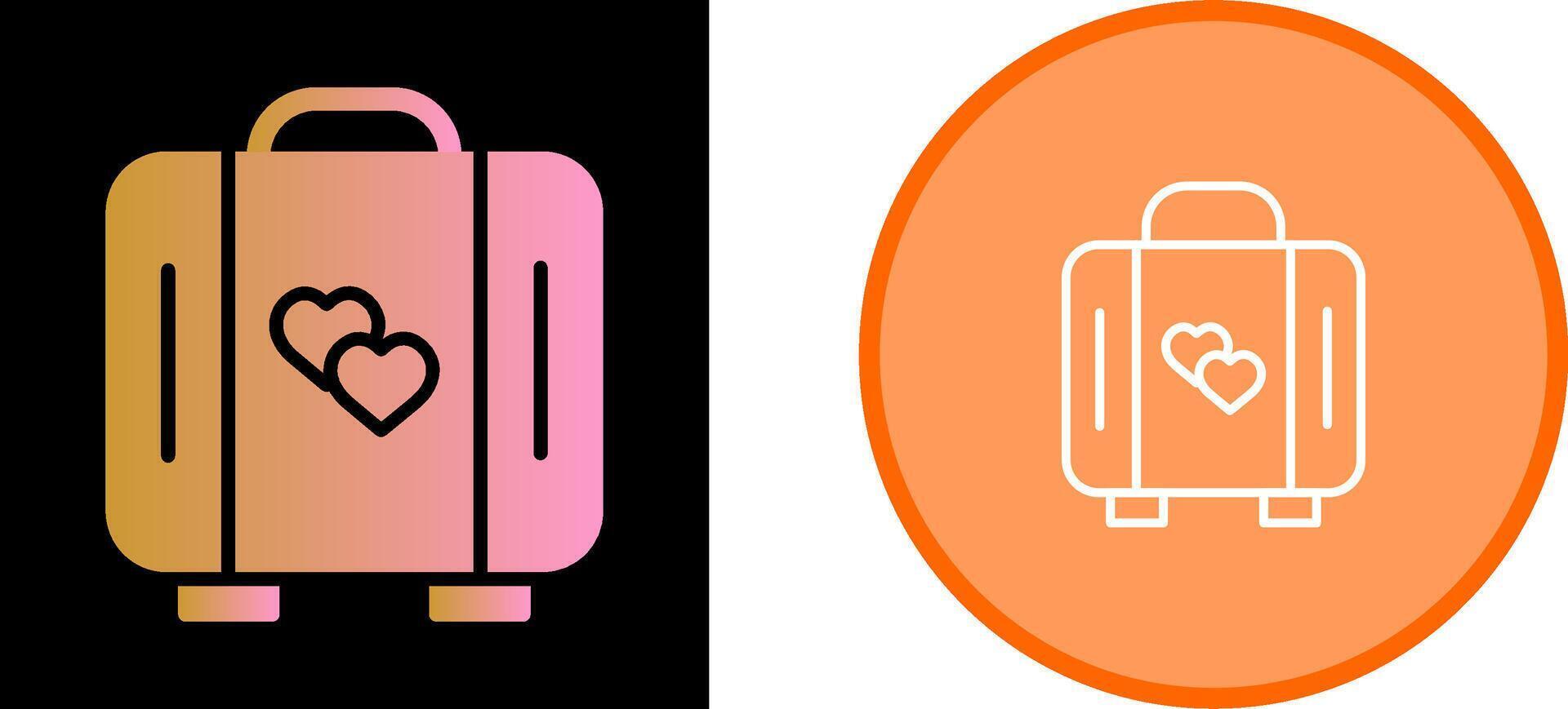 Lover Suitcase Vector Icon