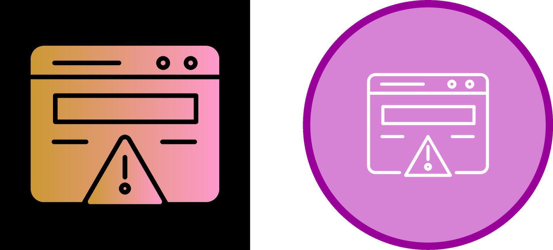 Web Error Vector Icon
