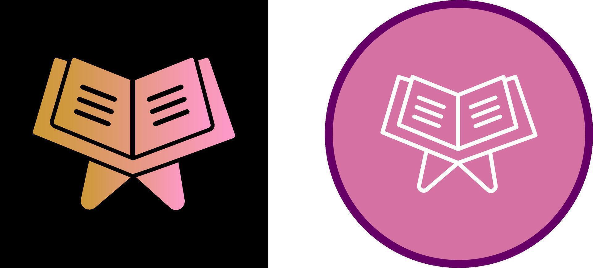 Reading Holy Book Vector Icon