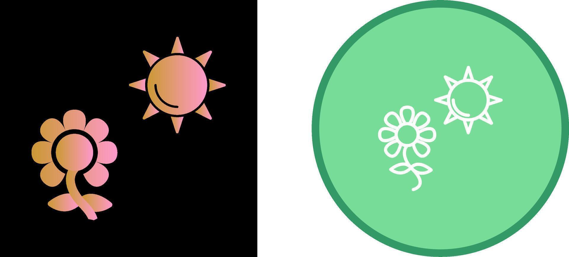 Flower in sunlight Vector Icon
