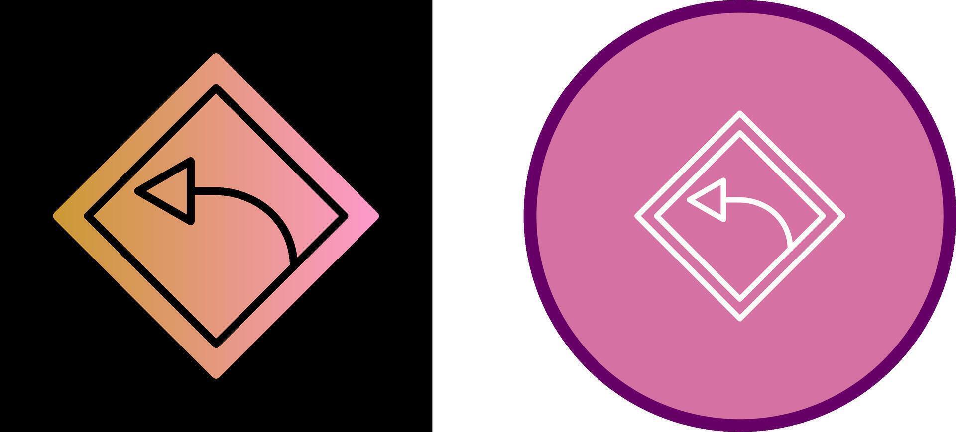 Left Turn Vector Icon