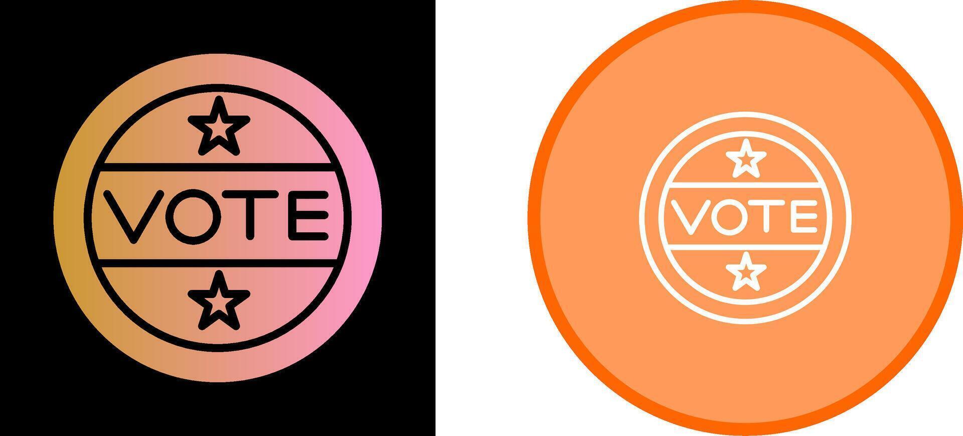Vote Sticker Vector Icon