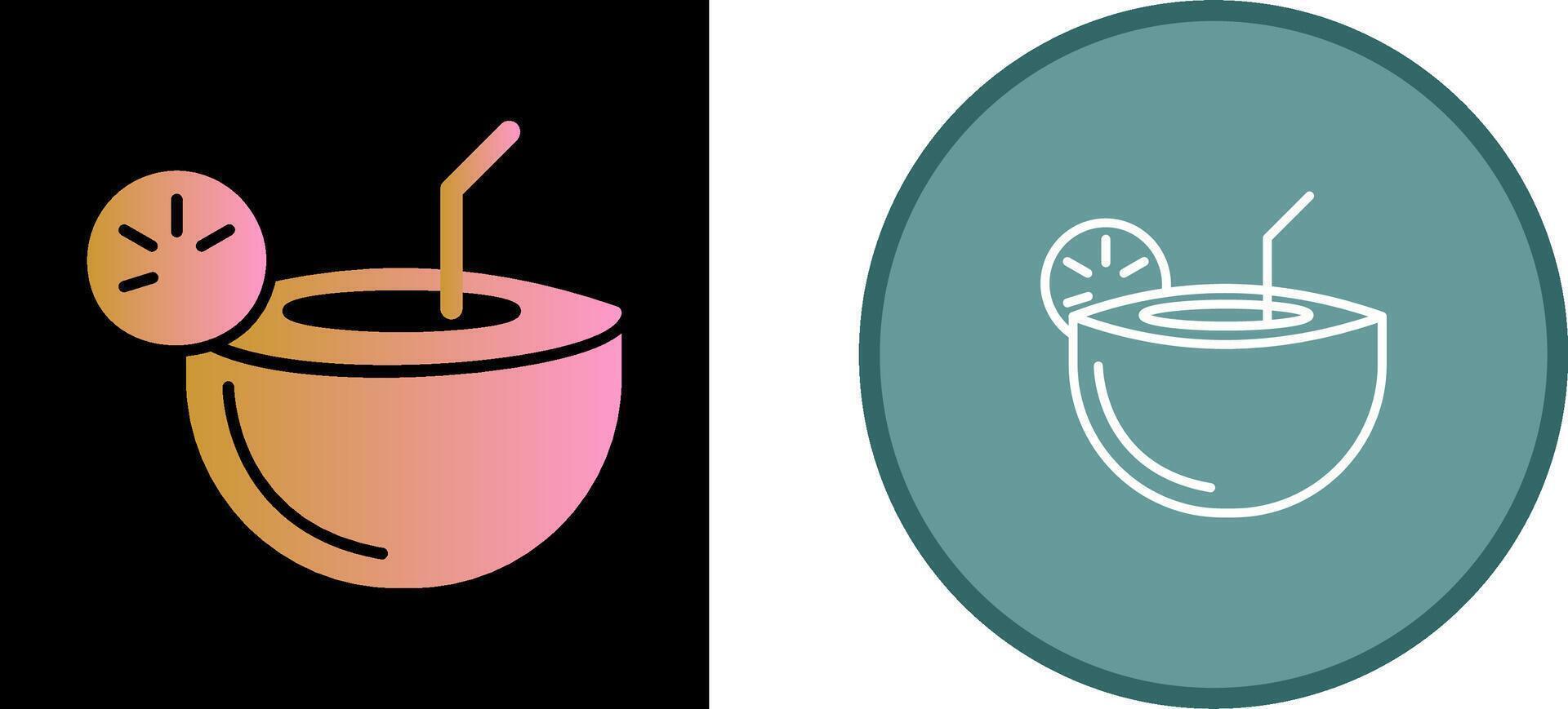 Coconut Drink Vector Icon