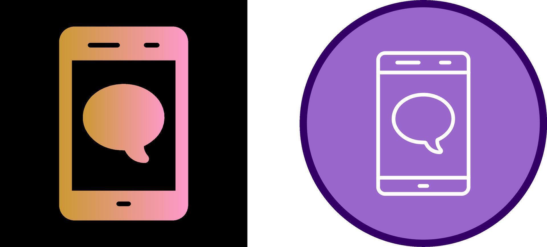 Single Message Bubble Vector Icon