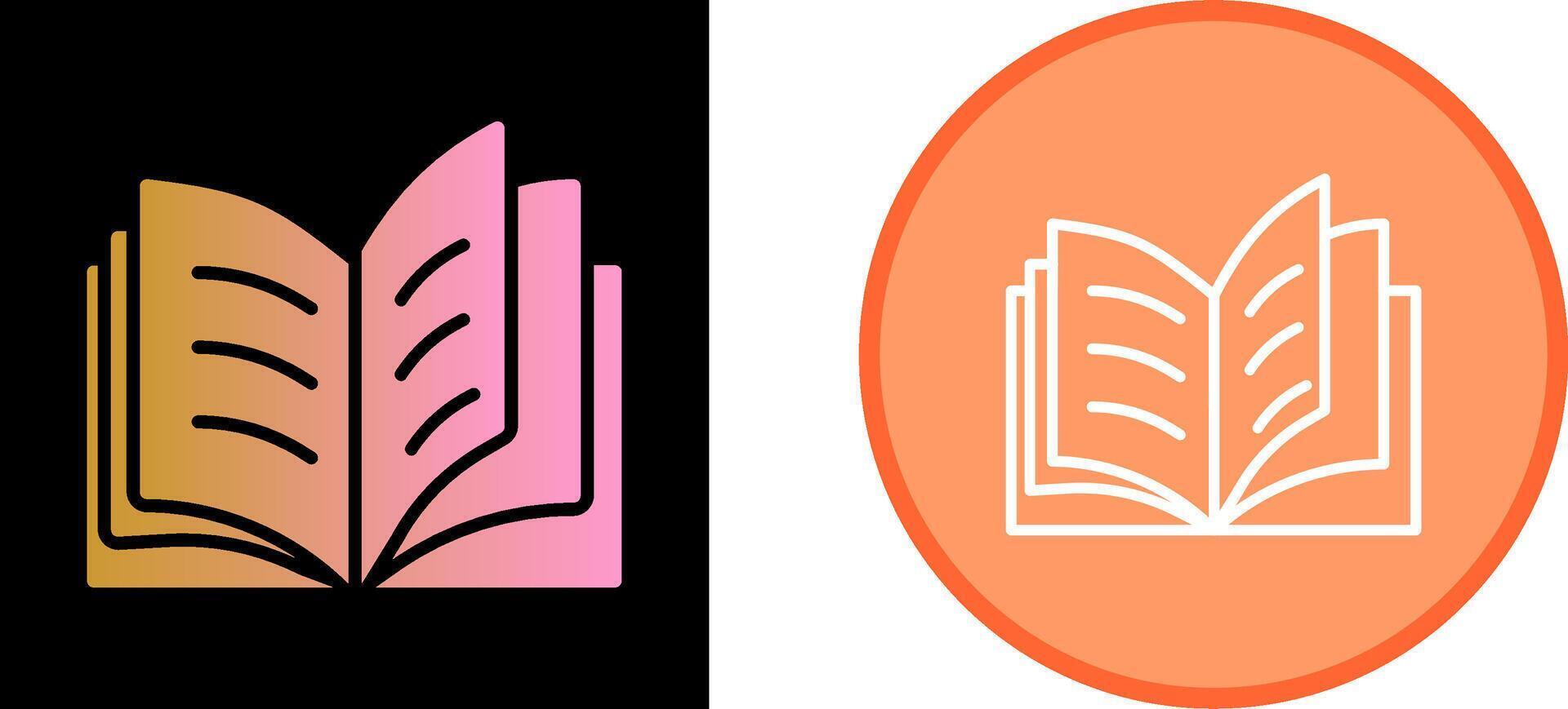 Open Book Vector Icon