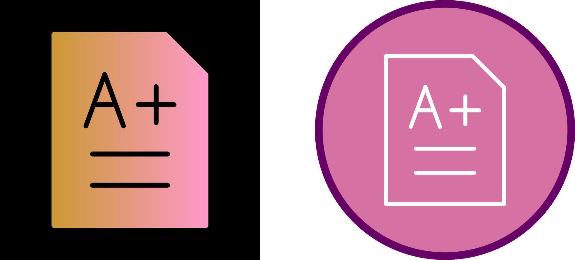 A grade Vector Icon